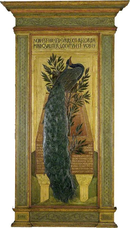 Un paon - Edward Burne-Jones image 1 copie de tableau peinte à la main