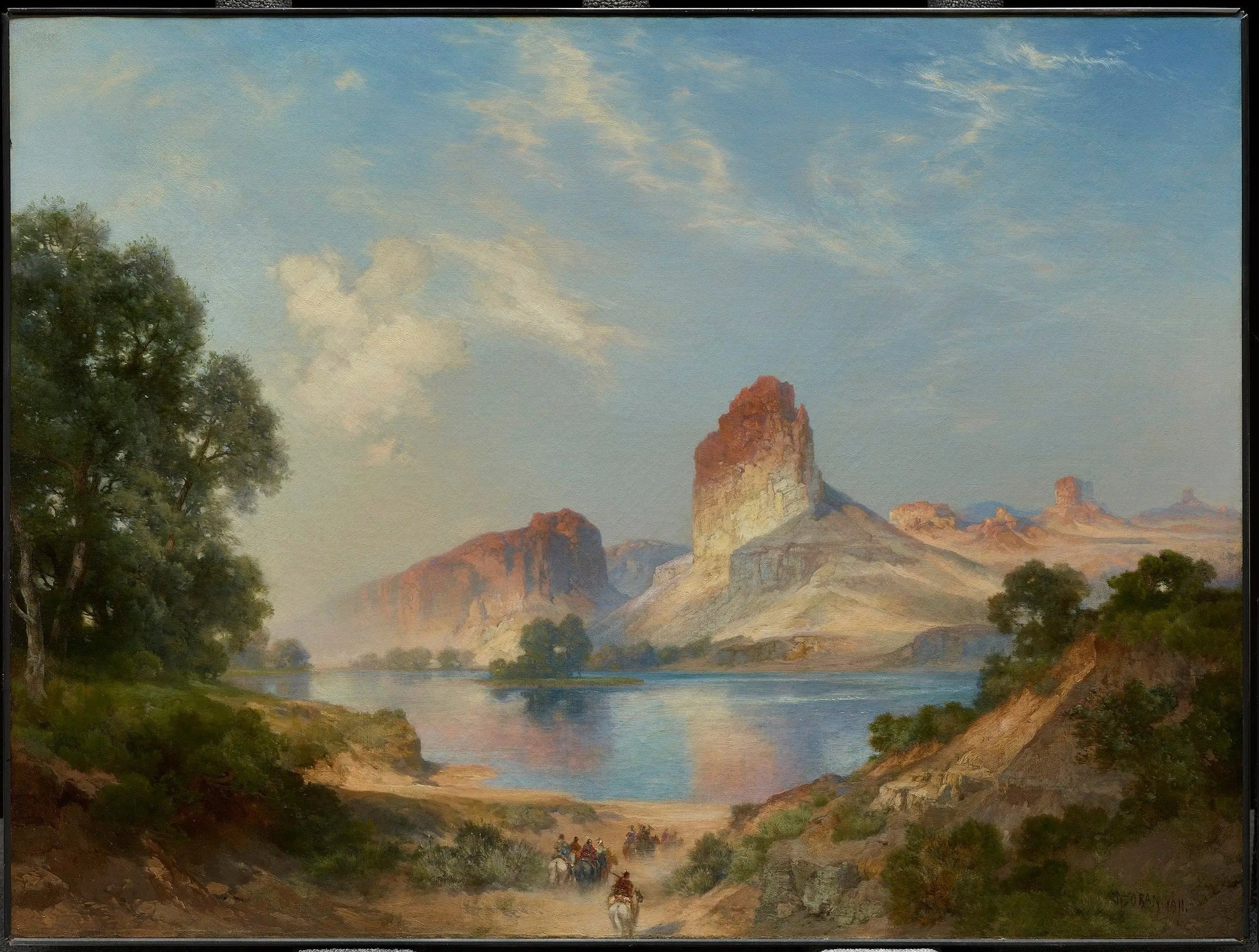 Un paradis indien (Green River, Wyoming) - Thomas Moran image 1 copie de tableau peinte à la main