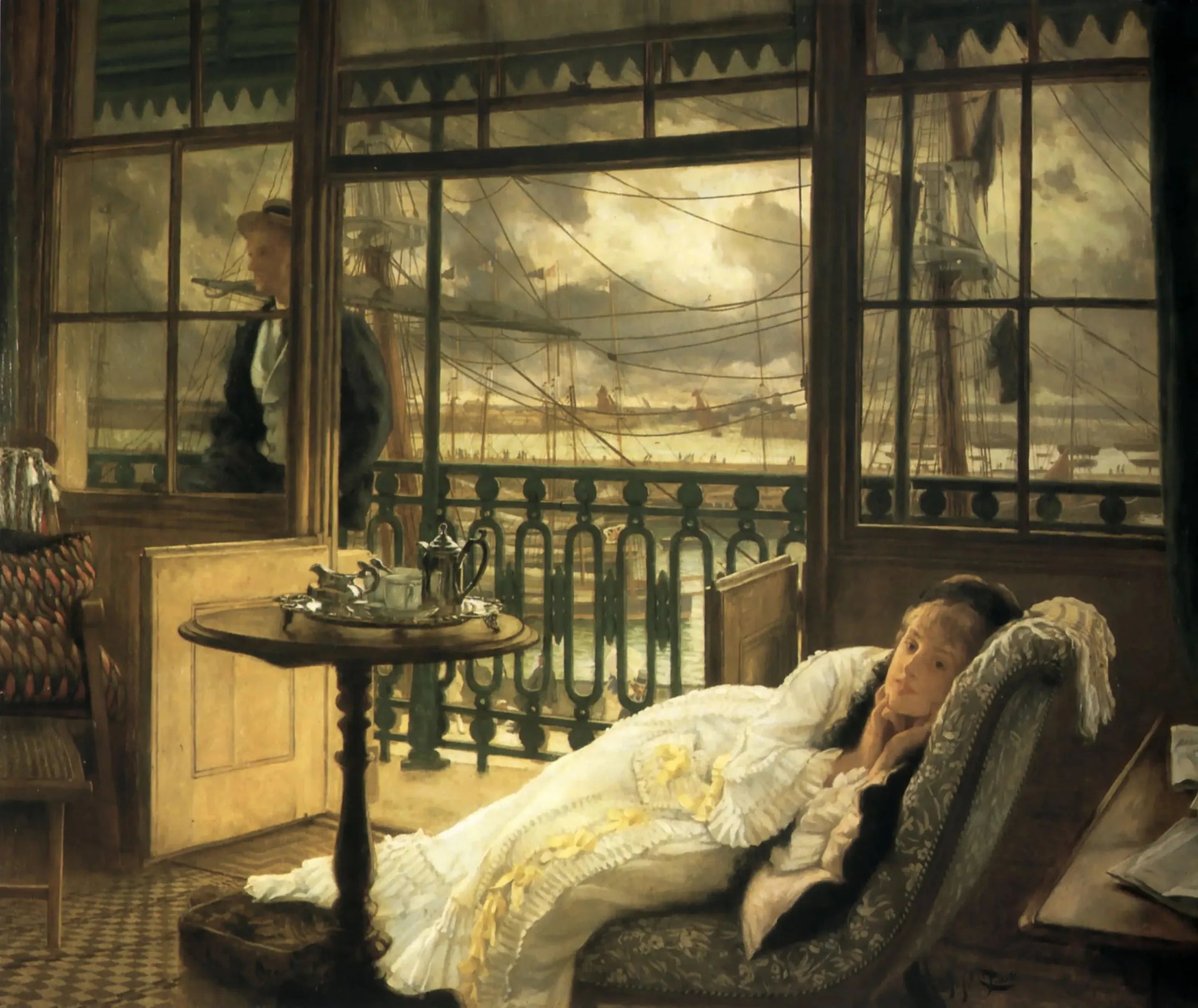 Un passager orange - James Tissot image 1 reproduction de peinture à l’huile