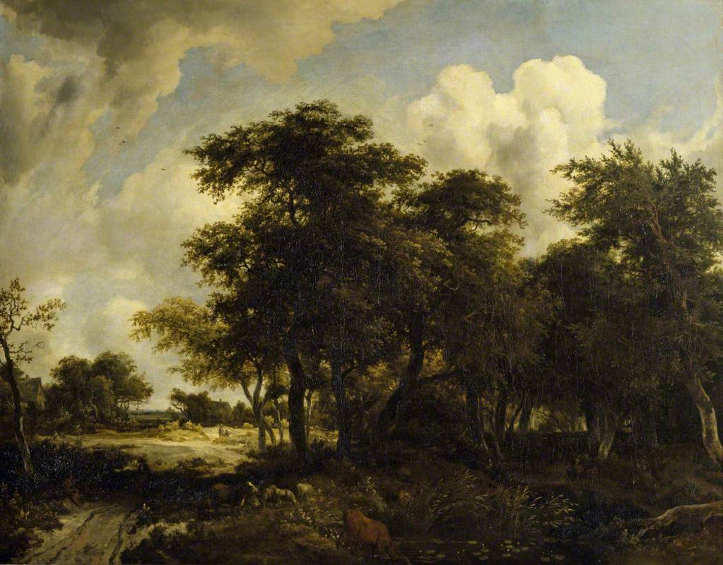 Un paysage avec un commun et un taillis - Adriaen van de Velde image 1 reproduction de peinture à l’huile
