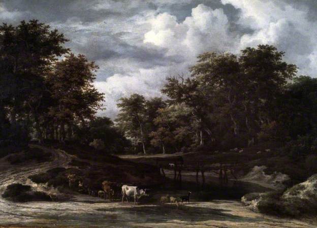 Un paysage boisé - Adriaen van de Velde image 1 reproduction artisanale de tableau