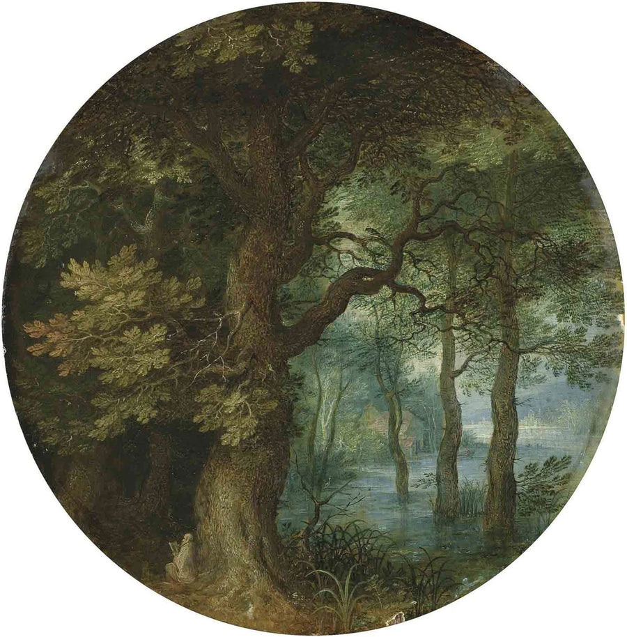 Un paysage boisé avec un moine ermite - Jan Brueghel l'Ancien