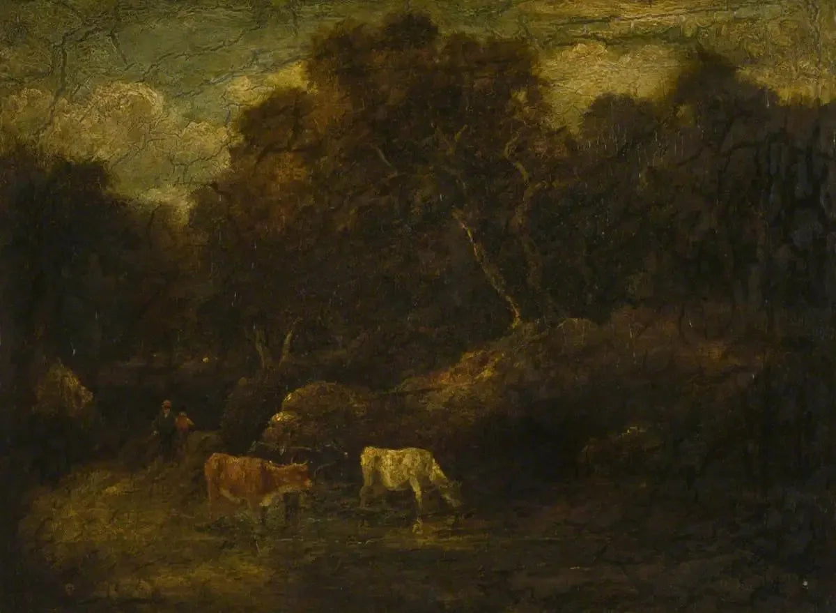 Un paysage boisé - Thomas Gainsborough image 1 copie peinte à la main à l’huile