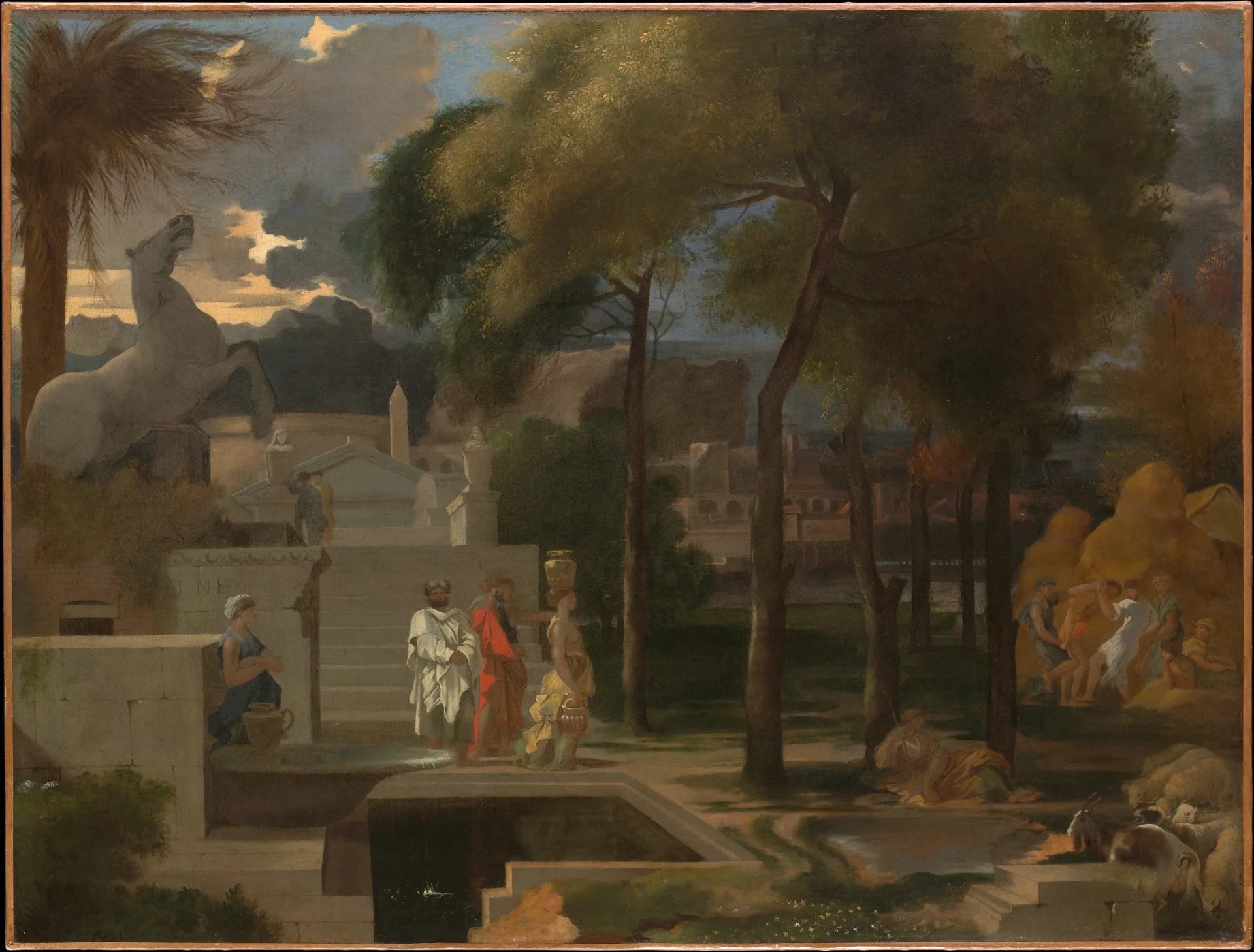 Un paysage classique - Sébastien Bourdon image 1 copie de tableau peinte à la main