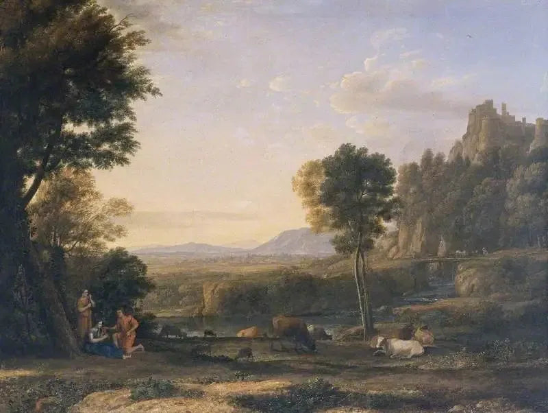 Un paysage pastoral - Claude Lorrain image 1 copie de tableau peinte à la main