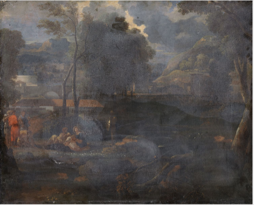 Un paysage - Sébastien Bourdon image 1 reproduction artisanale de tableau