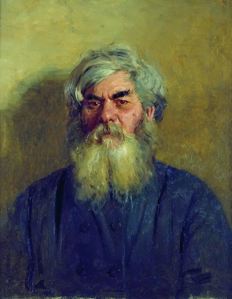Un paysan avec un mauvais œil. - Ilya Repin image 1 copie peinte à la main à l’huile