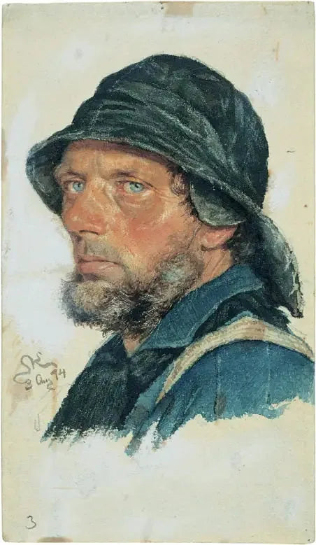 Un pêcheur de Hornbæk. - Peder Severin Krøyer image 1 copie de tableau peinte à la main