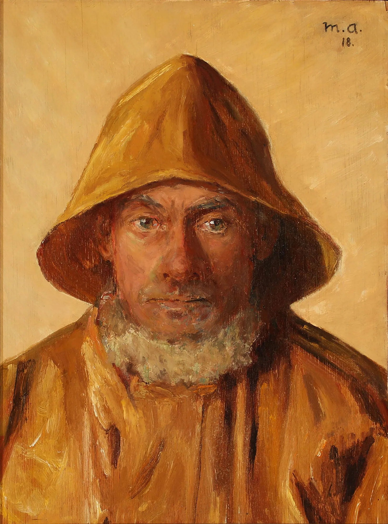 Un pêcheur de Skagen. - Michael Peter Ancher image 1 copie peinte à la main à l’huile