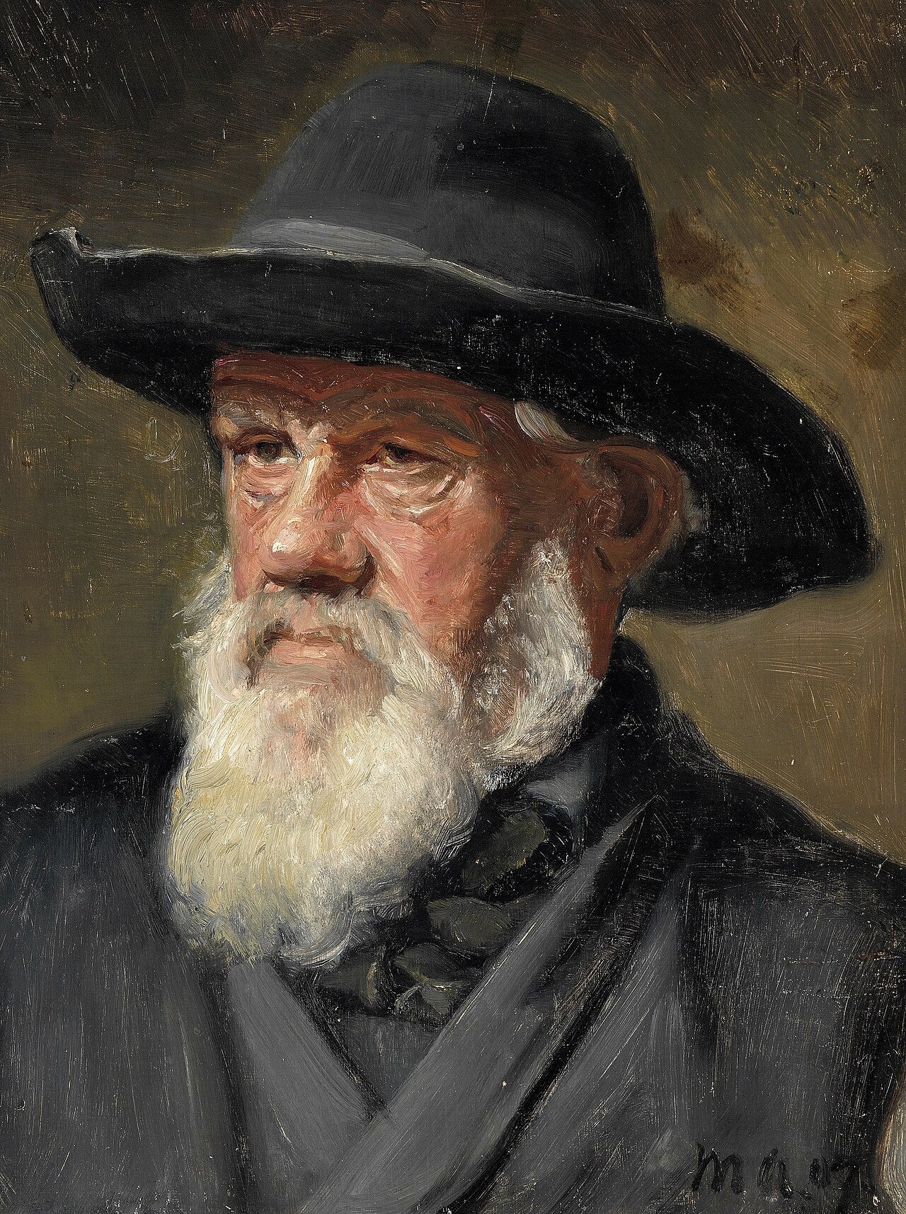 Un pêcheur de Skagen vêtu de ses plus beaux habits du dimanche. - Michael Peter Ancher image 1 copie peinte à la main à l’huile