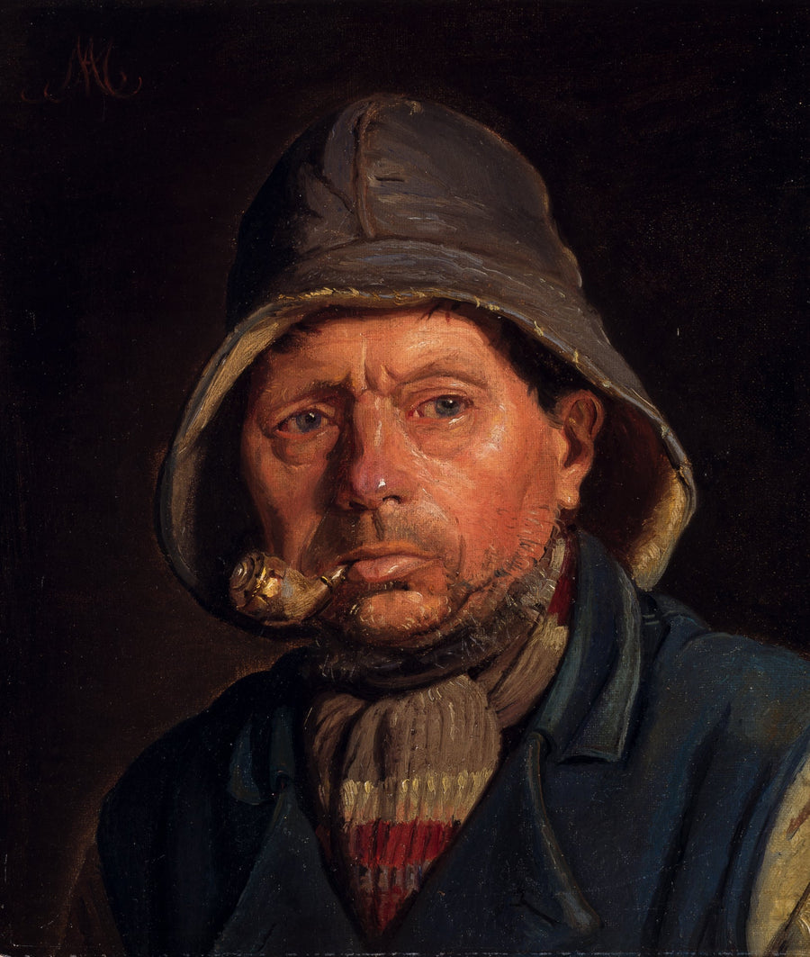 Un pêcheur fume sa pipe. - Michael Peter Ancher