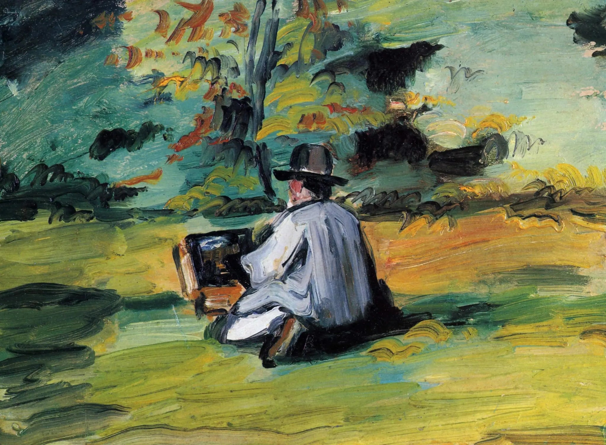 Un peintre au travail - Paul Cézanne image 1 reproduction réalisée par Alpha Reproduction