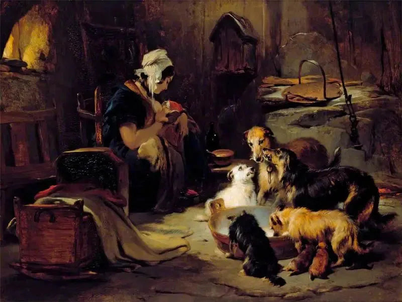 Un petit-déjeuner des Highlands - Edwin Henry Landseer