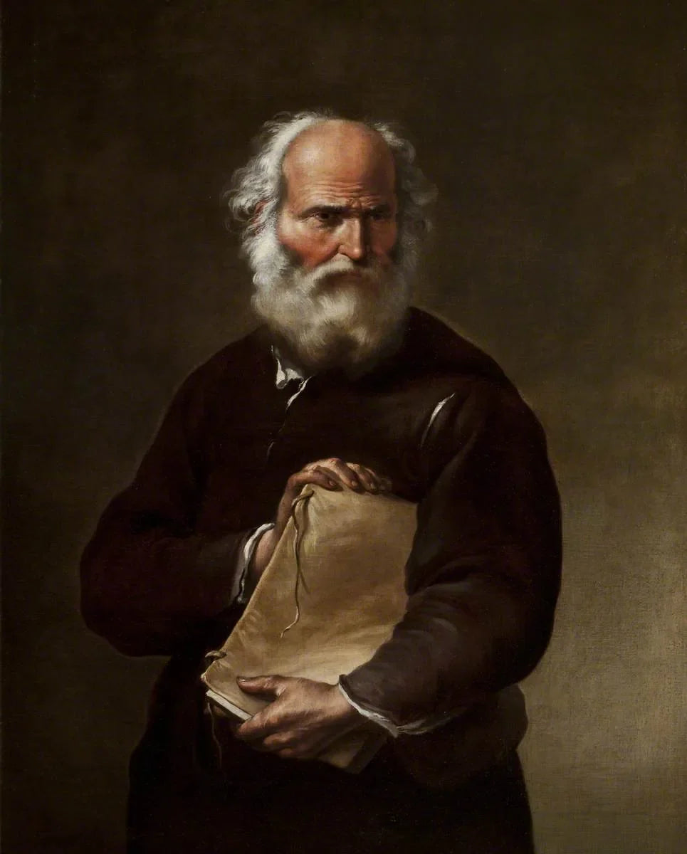 Un philosophe - Salvator Rosa image 1 copie peinte à la main à l’huile