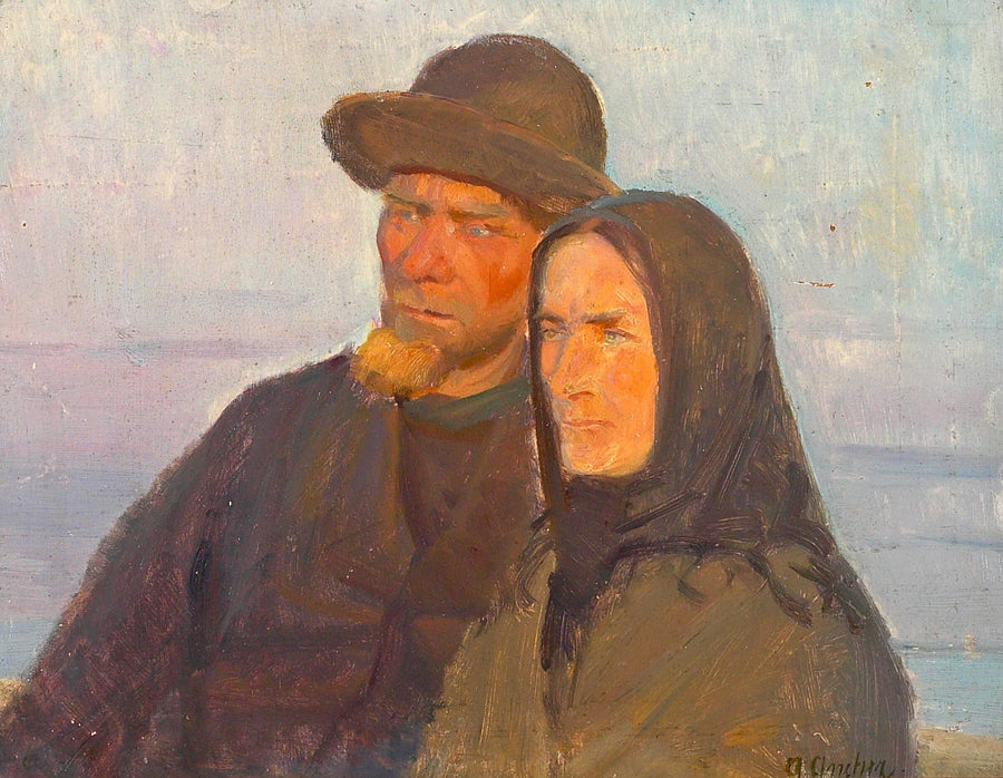 Un portrait d'Ole Markstrøm et de sa femme. - Anna Ancher