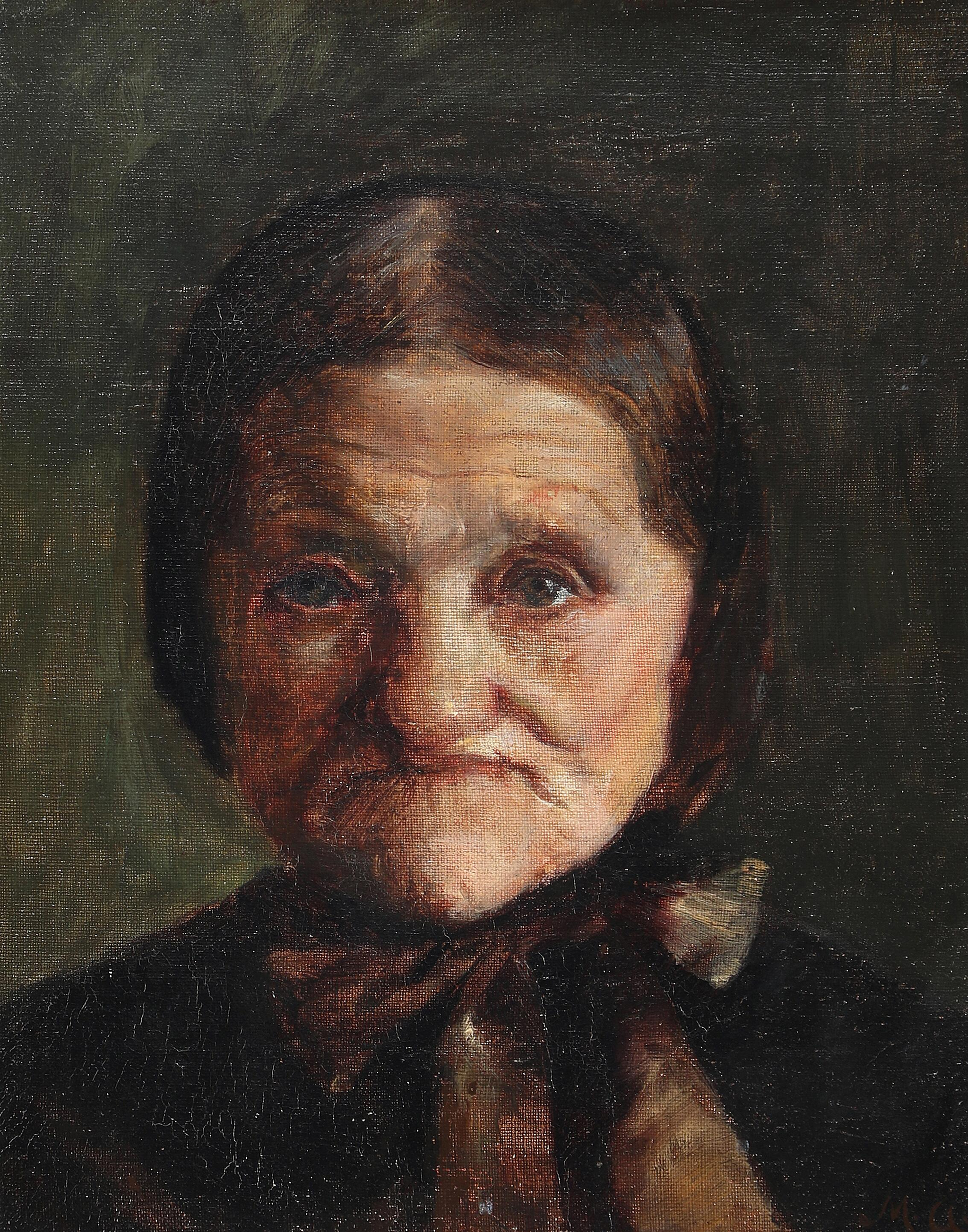 Un portrait de Maren Bollerhus. - Michael Peter Ancher image 1 tableau peint à l’huile sur toile