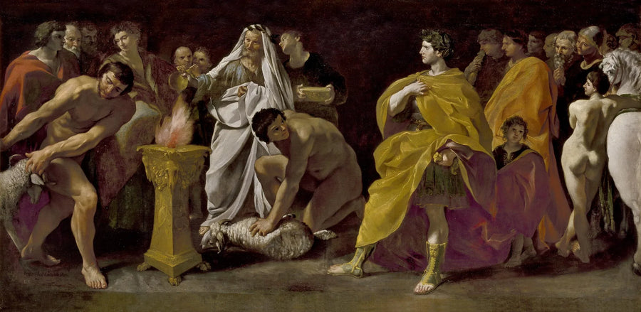 Un prêtre sacrifiant pour un empereur romain - Giovanni Lanfranco