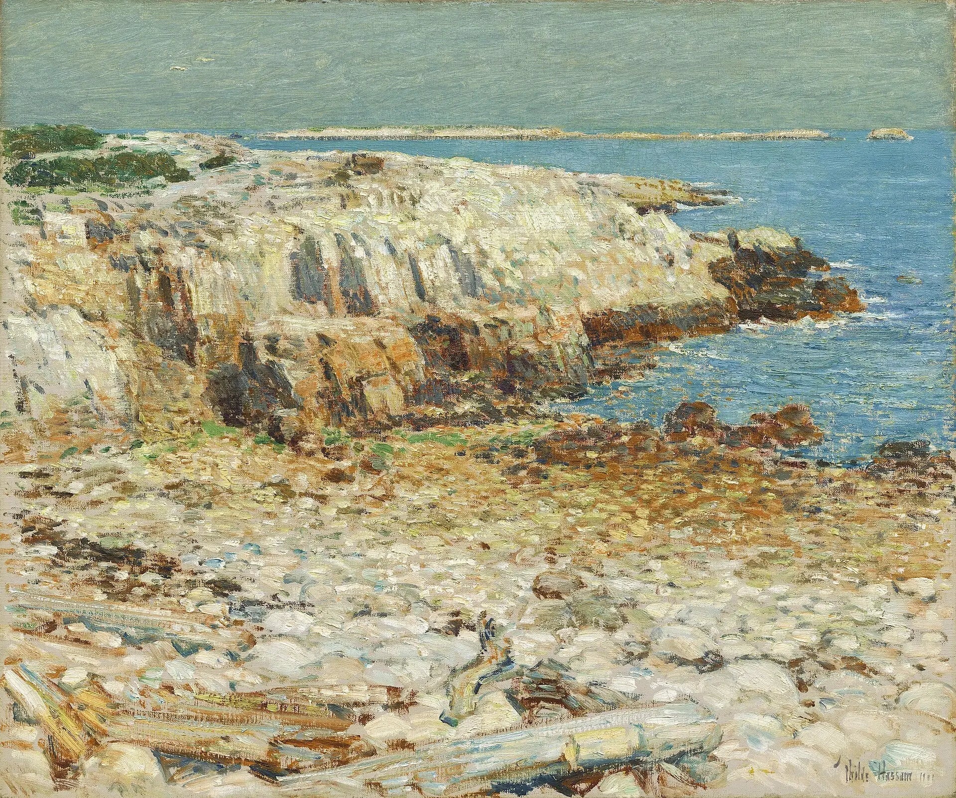 Un promontoire du Nord-Est - Childe Hassam image 1 reproduction de peinture à l’huile