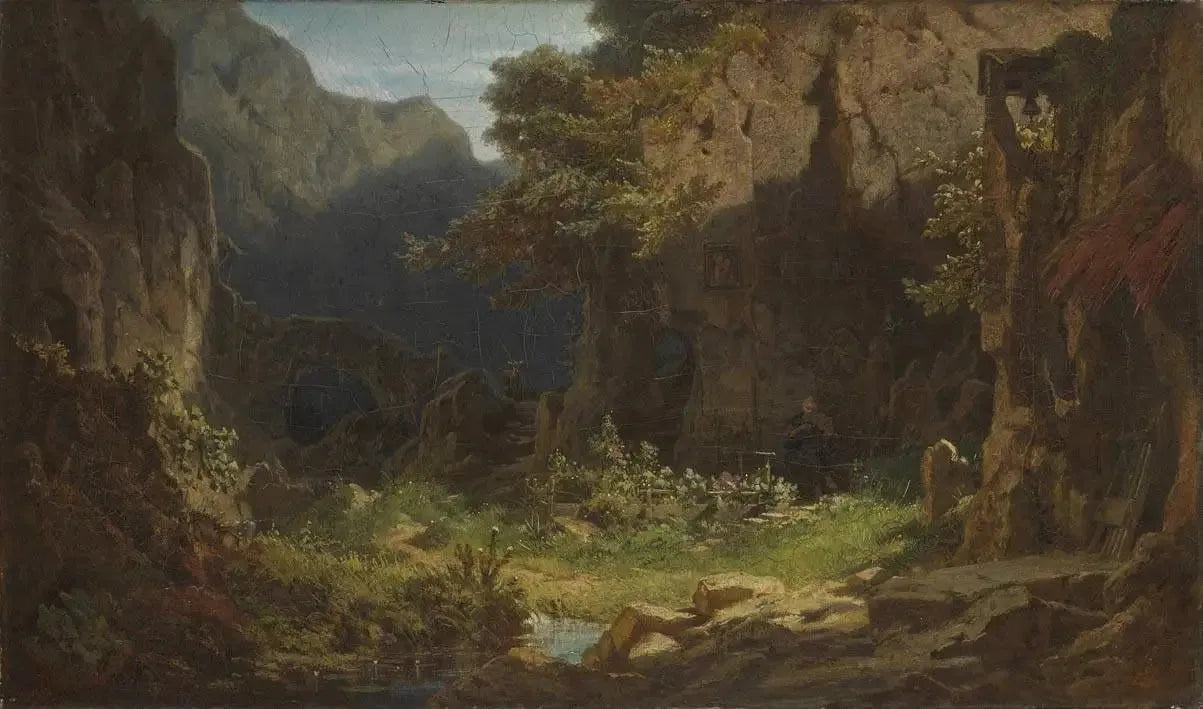 Un reclus jouant du violon - Carl Spitzweg image 1 reproduction de peinture à l’huile
