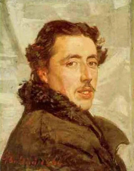 Un ritratto di Giovanni Bruno con i baffi - Giovanni Boldini