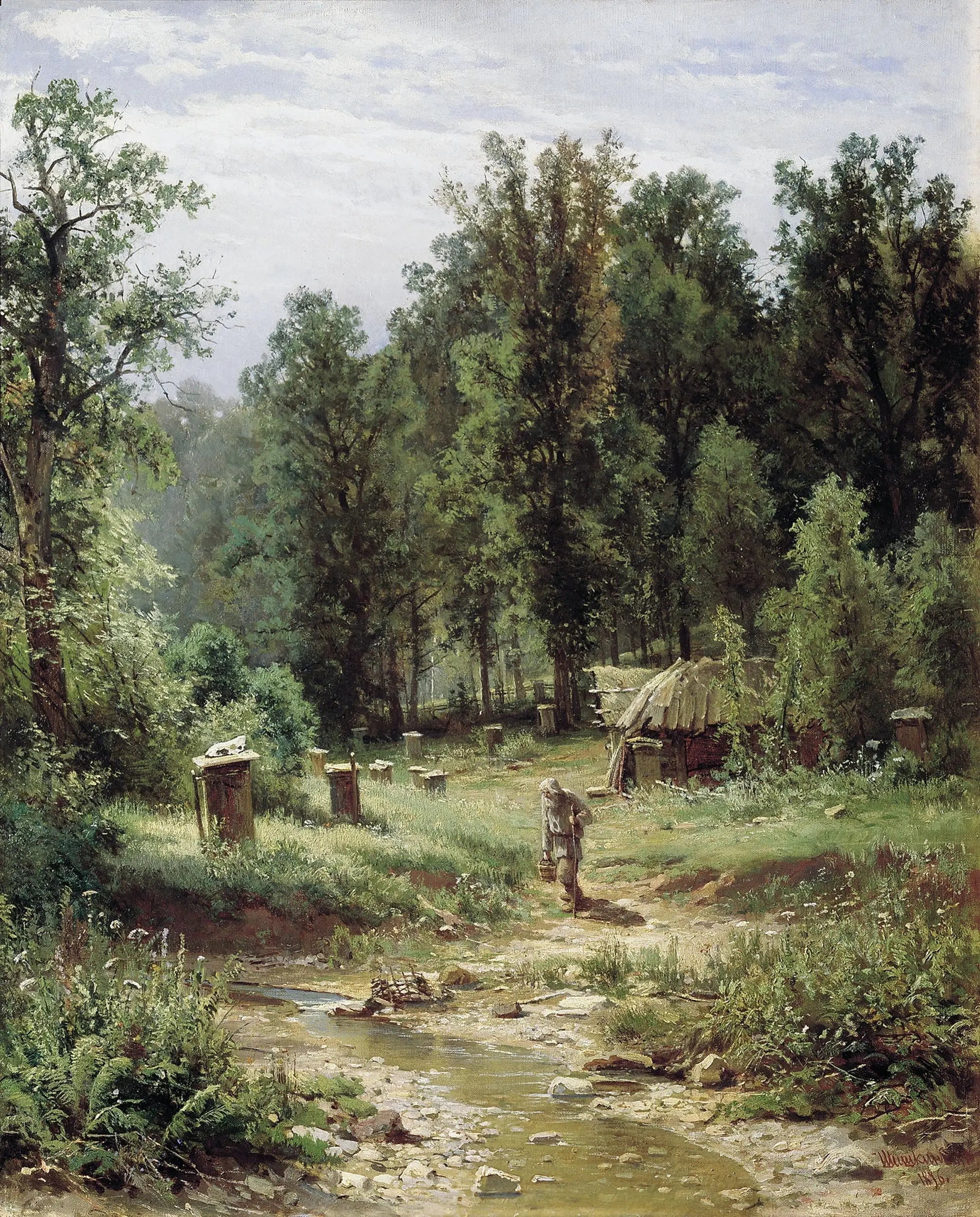 Un rucher dans la forêt - Ivan Chichkine image 1 copie peinte à la main à l’huile