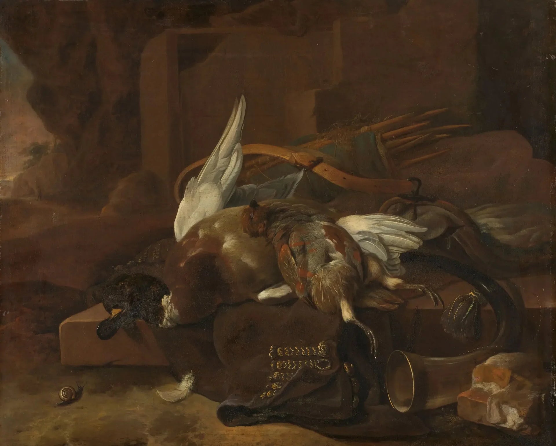 Un sac de chasseur - Melchior de Hondecoeter image 1 reproduction artisanale de tableau