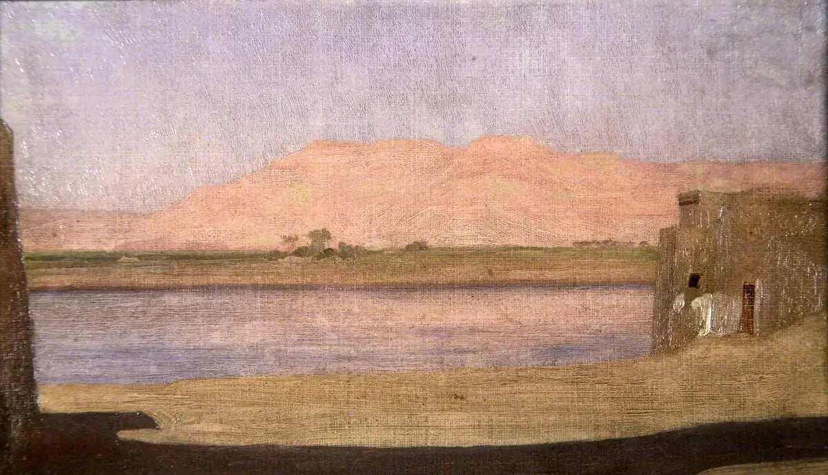 Un temple sur le Nil - Frederic Leighton image 1 tableau peint à l’huile sur toile