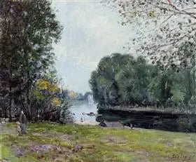 Un Tournant du Loing - Été - Alfred Sisley image 1 tableau peint à l’huile sur toile