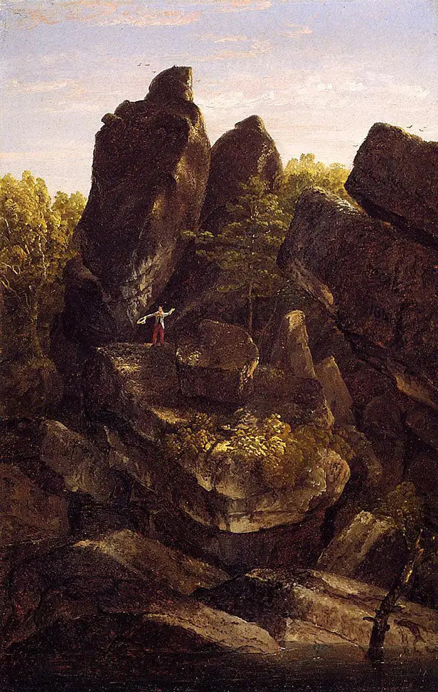 Un vallon rocailleux - Thomas Cole image 1 copie de tableau peinte à la main