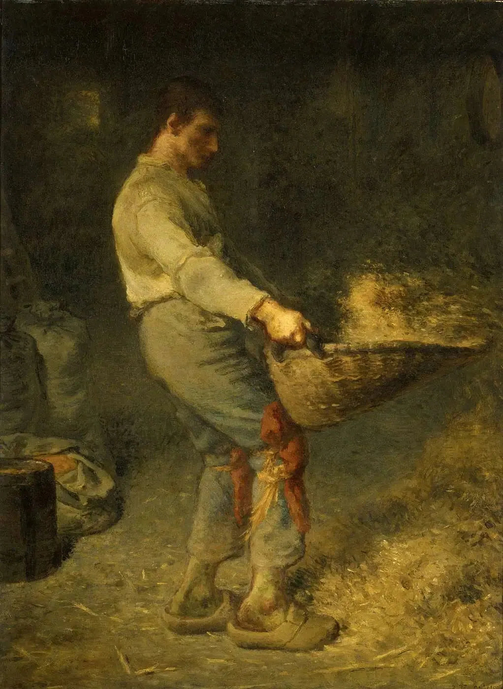 Un vanneur - Jean-François Millet image 1 copie peinte à la main à l’huile