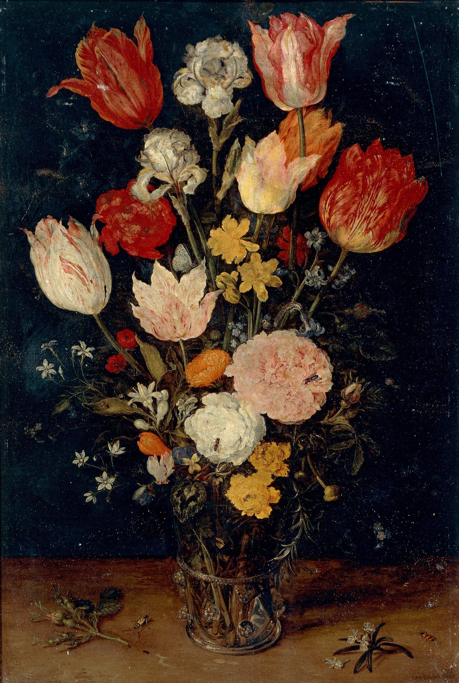 Un vase de fleurs - Jan Brueghel l'Ancien image 1 reproduction artisanale de tableau
