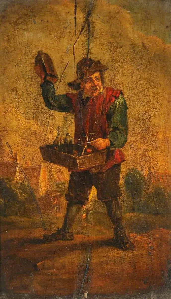 Un vendeur ambulant de médicaments - David Teniers le Jeune image 1 copie de tableau peinte à la main