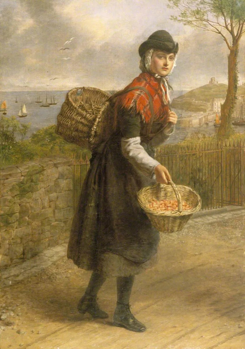 Un vendeur de crevettes de Tenby - William Powell Frith image 1 reproduction d’œuvre d’art à l’huile