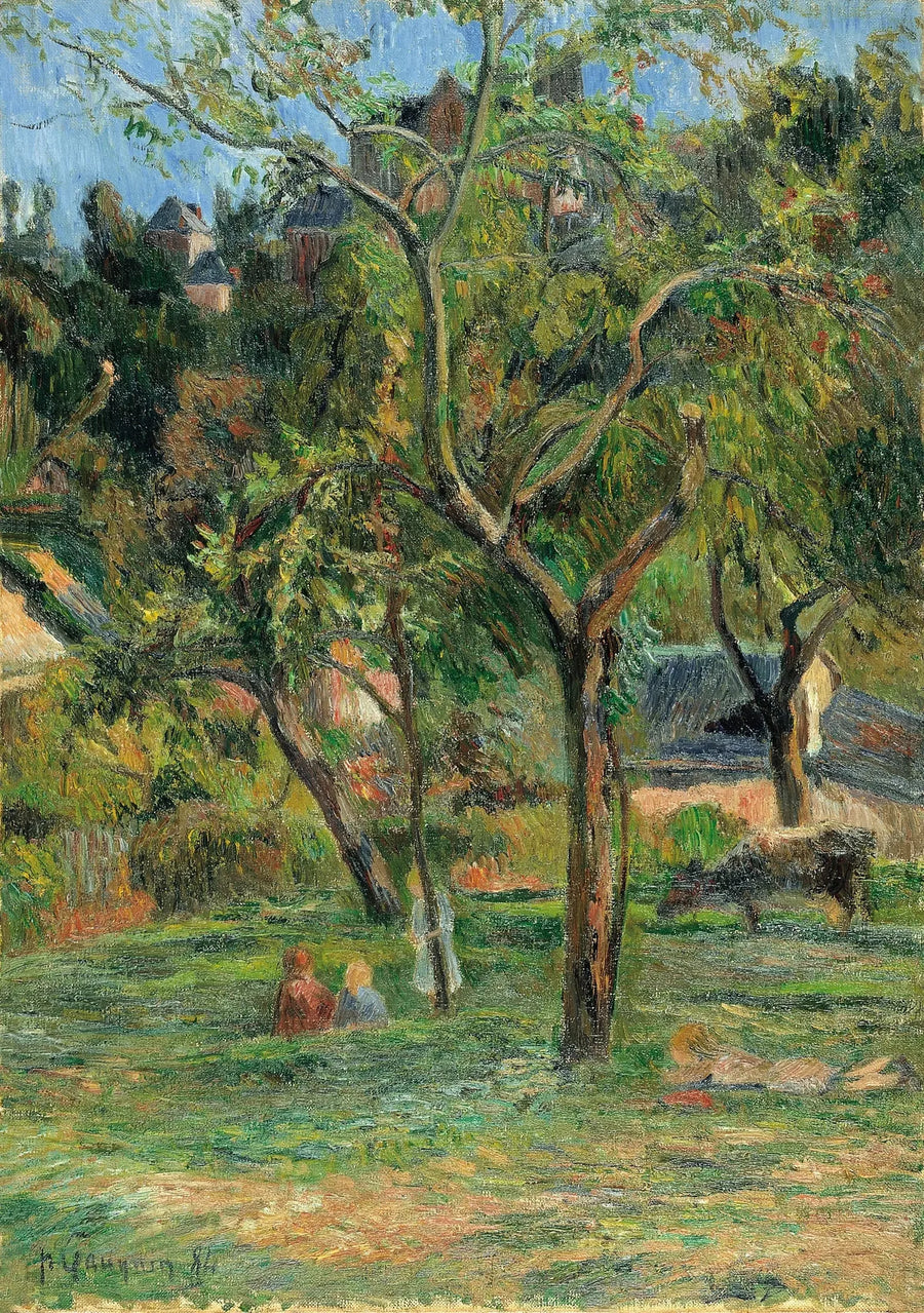 Un Verger au-dessous de l'église de Bihorel - Paul Gauguin