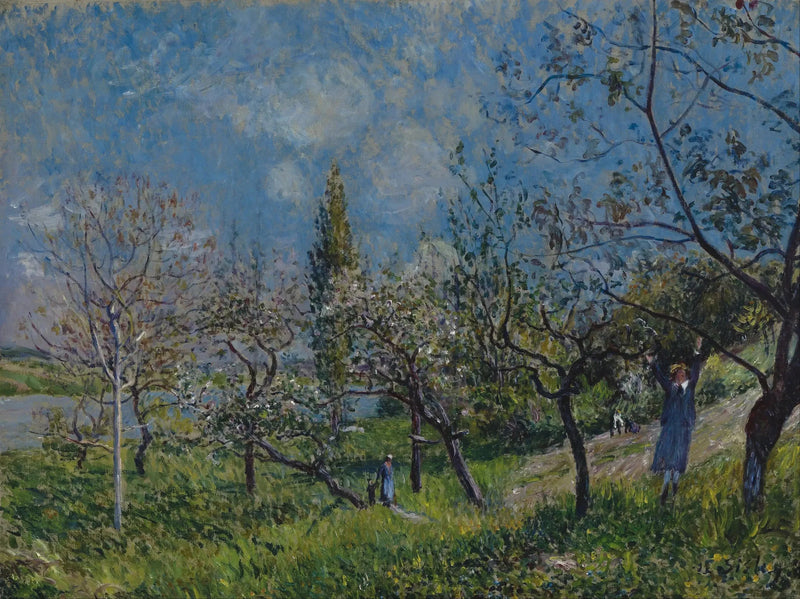 Un verger au printemps, Par - Alfred Sisley