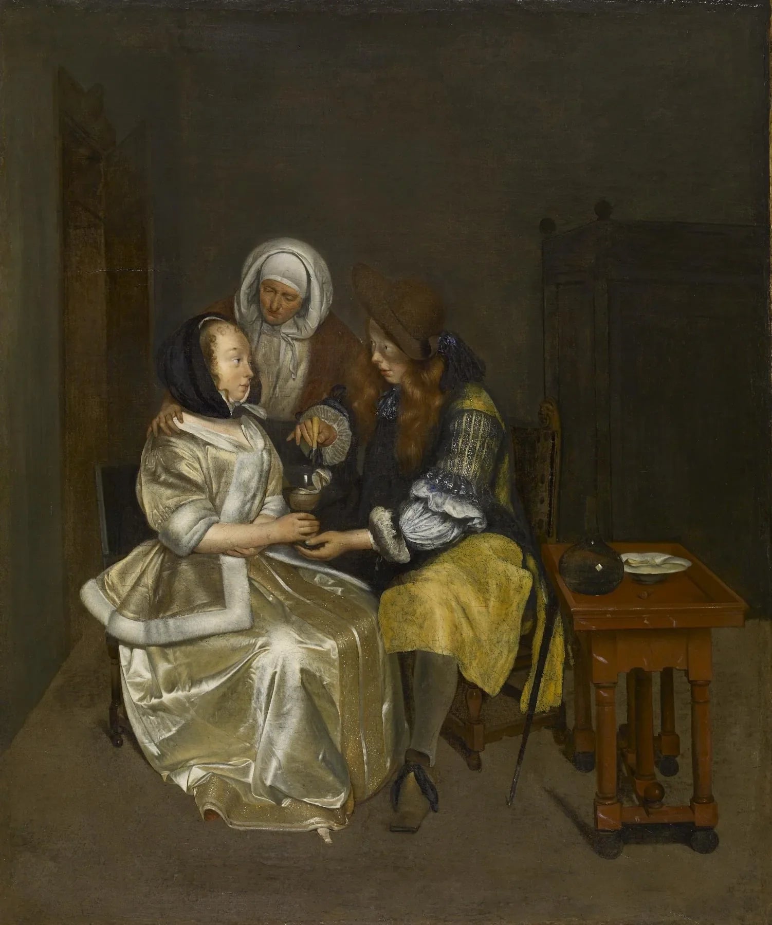 Un verre de limonade - Gerard ter Borch image 1 tableau peint à l’huile sur toile