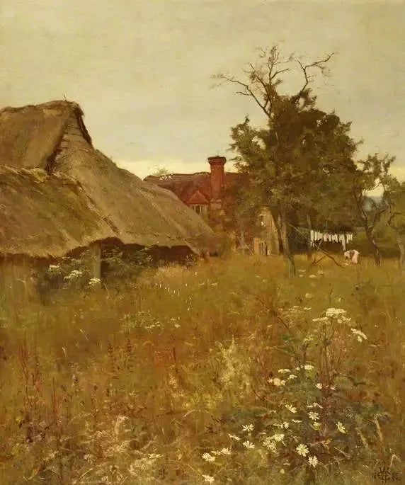 Un vieux coin envahi par les mauvaises herbes - Edward Wilkins Waite