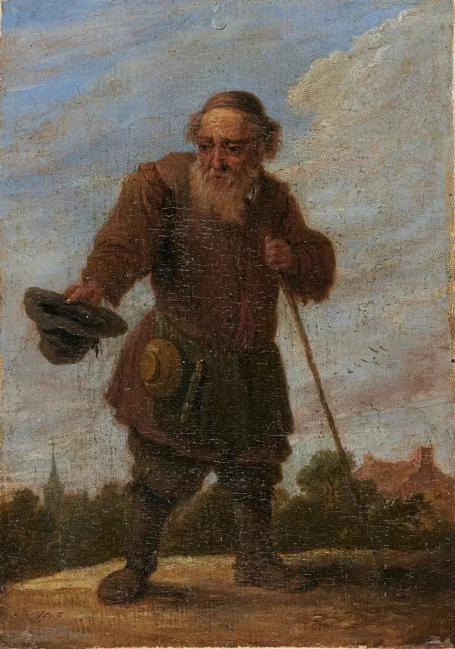 Un vieux mendiant - David Teniers le Jeune image 1 reproduction de peinture à l’huile