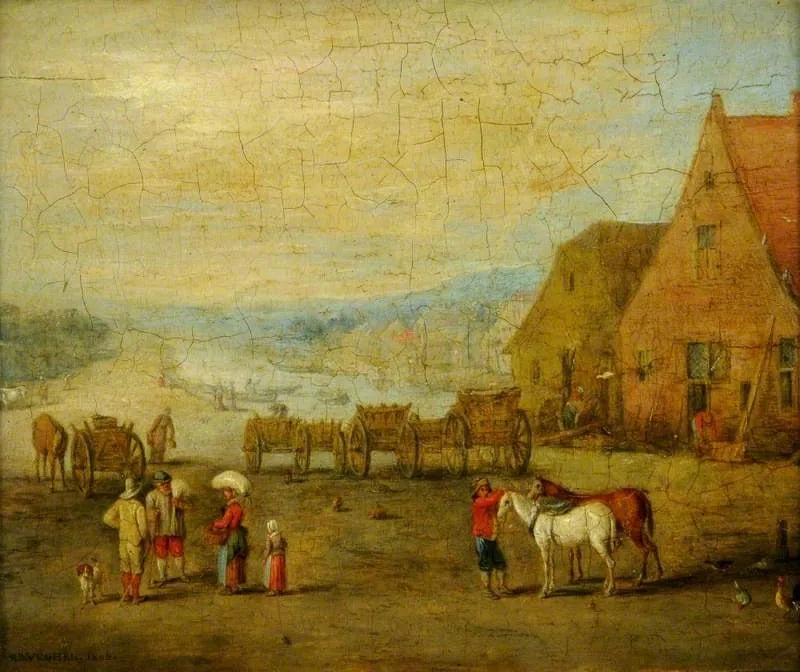 Un village - Jan Brueghel l'Ancien image 1 copie peinte à la main à l’huile