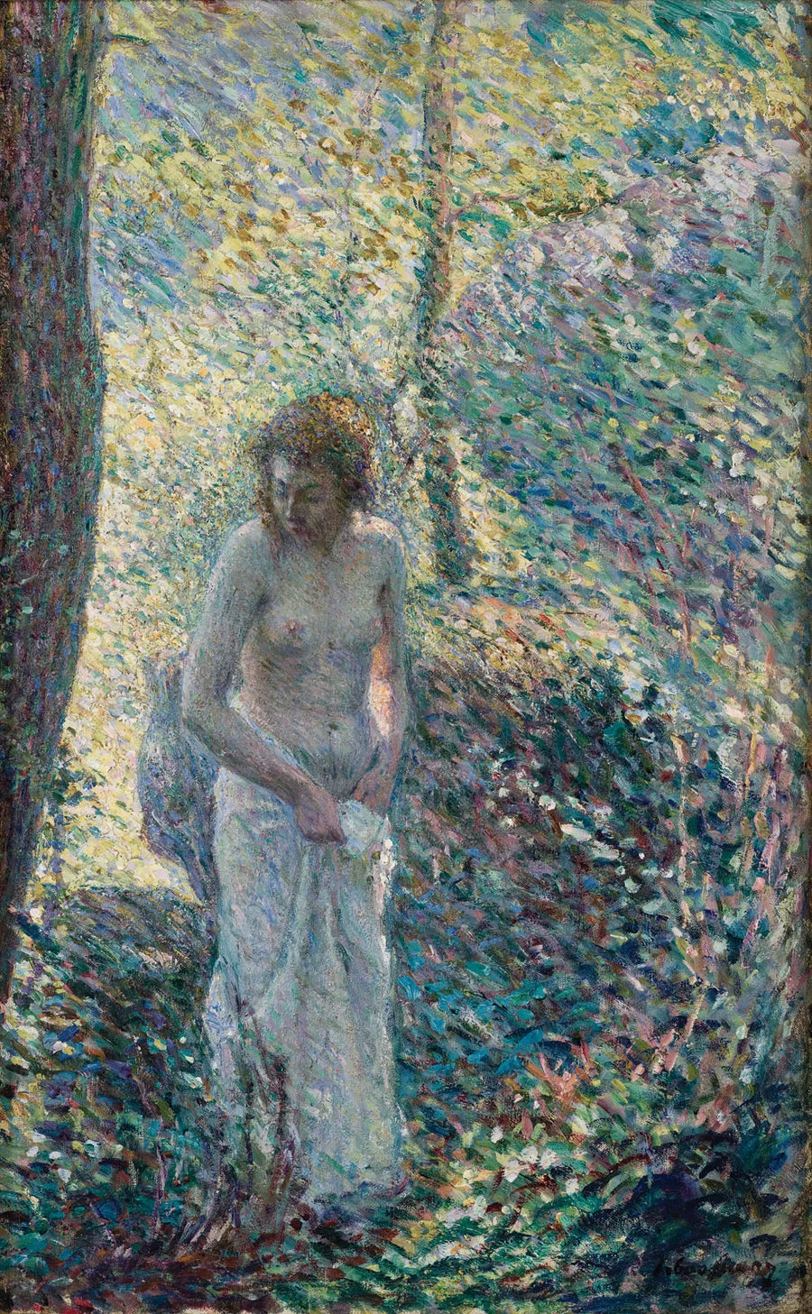 Una joven en el bosque - Henri Lebasque