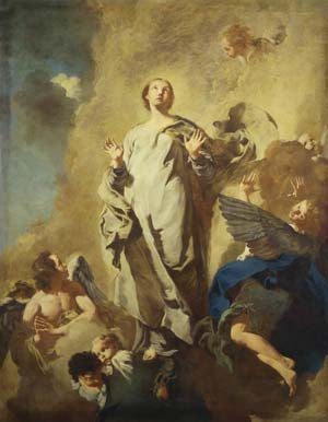 Unbefleckte Empfängnis mit Engeln - Giovanni Battista Piazzetta