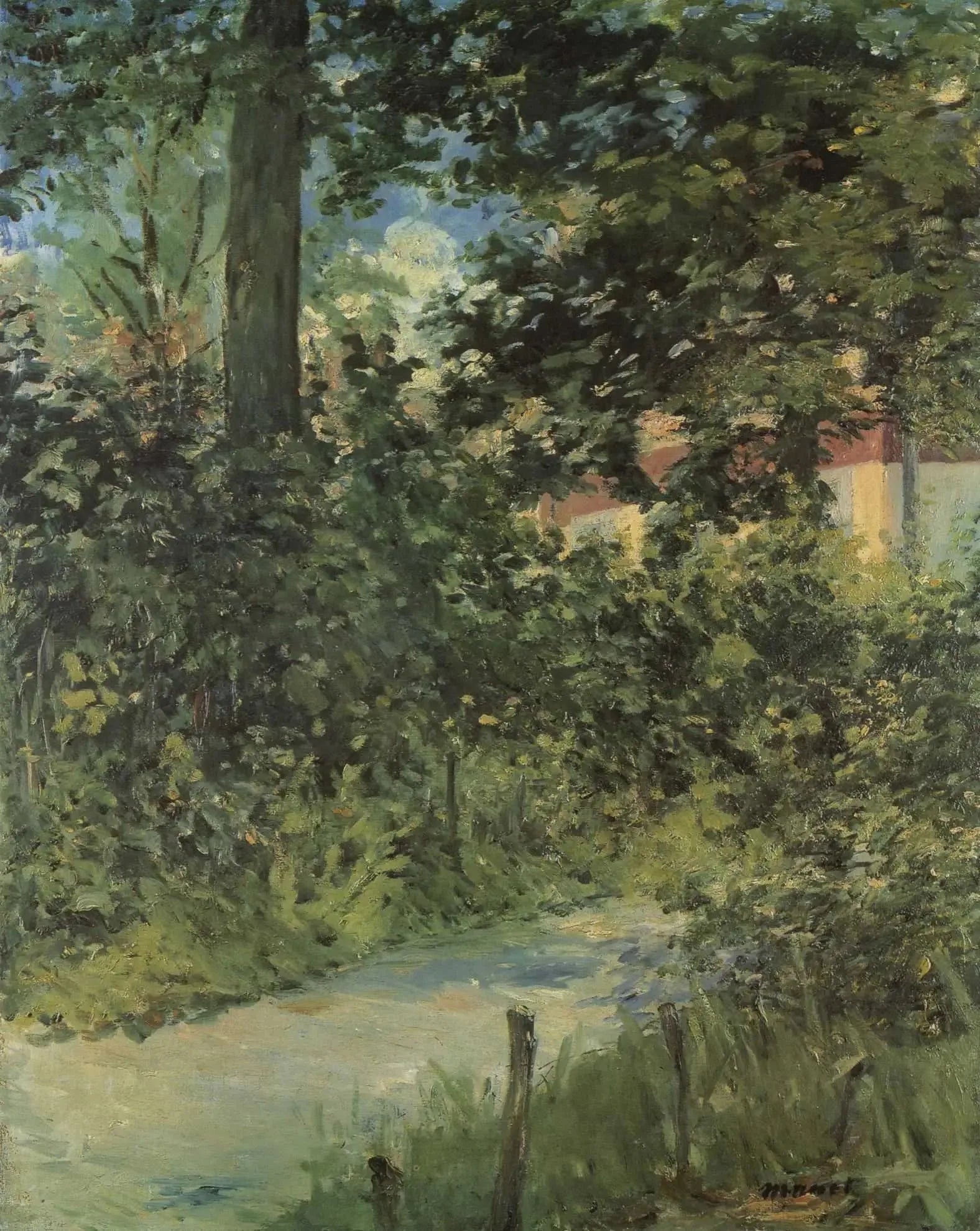 Une allée du jardin de Rueil - Édouard Manet image 1 copie de tableau peinte à la main