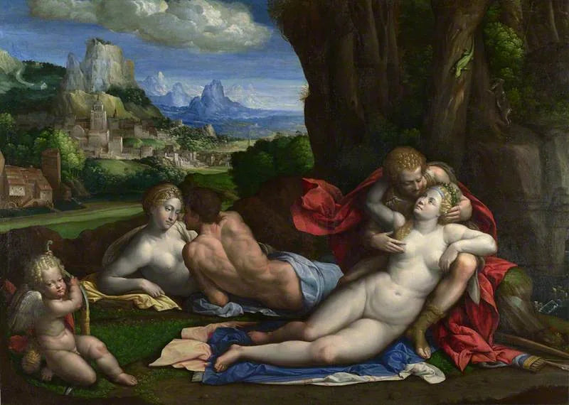Une allégorie de l'amour - Benvenuto Tisi image 1 reproduction réalisée par Alpha Reproduction