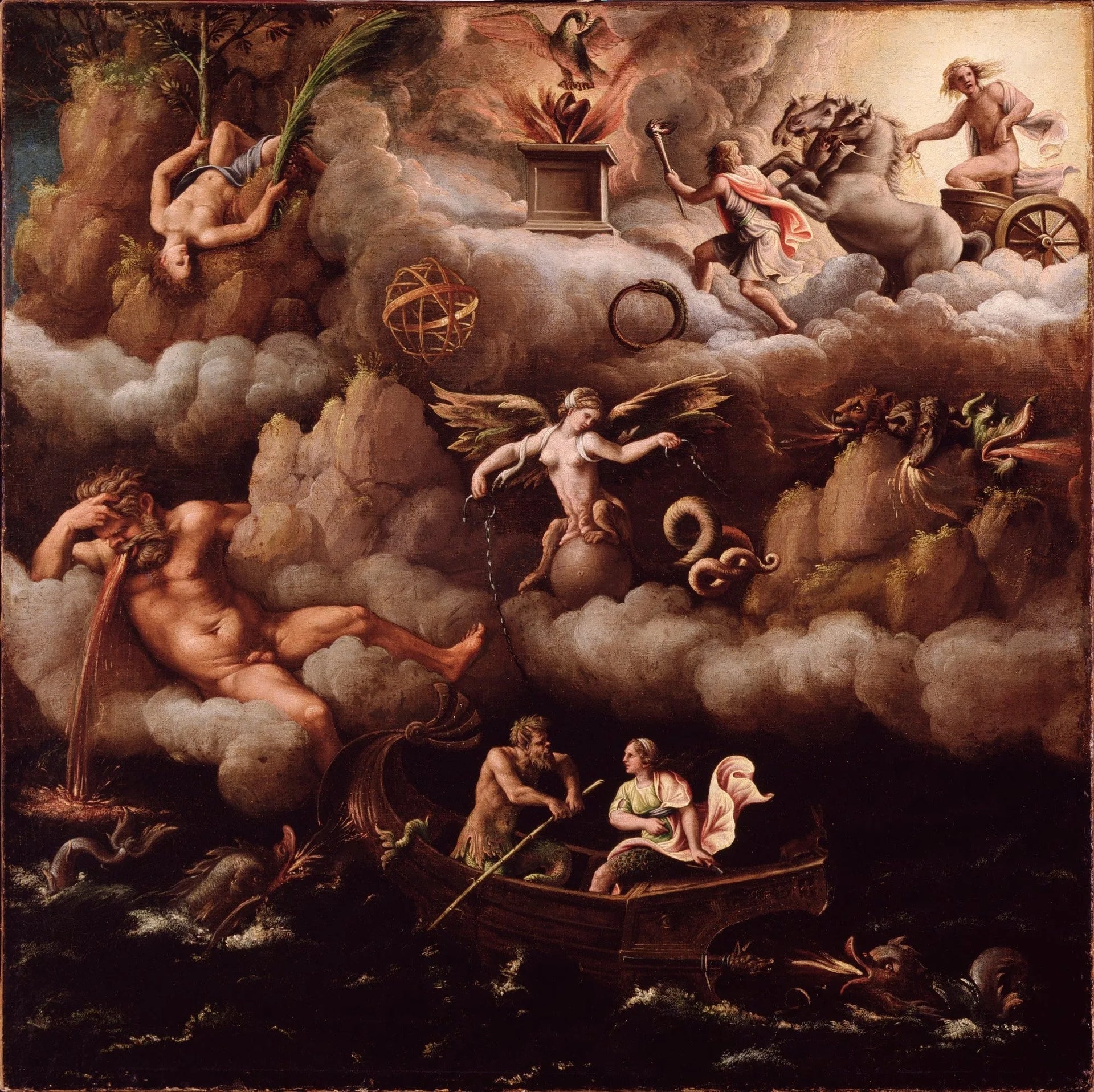 Une allégorie de l'immortalité - Giulio Romano image 1 copie de tableau peinte à la main