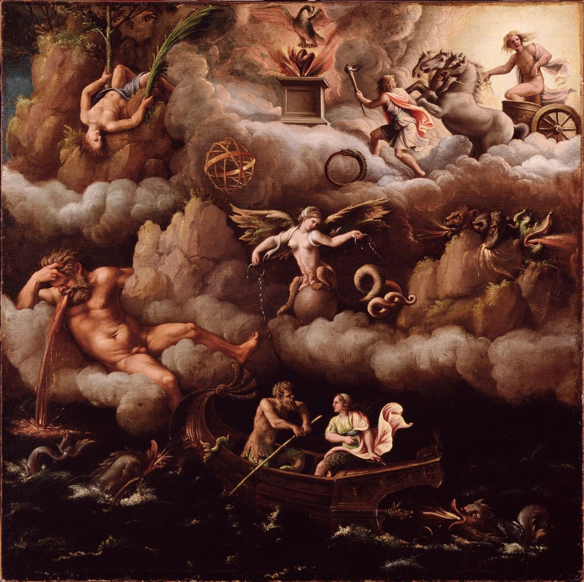 Une allégorie de l'immortalité - Giulio Romano image 1 copie de tableau peinte à la main