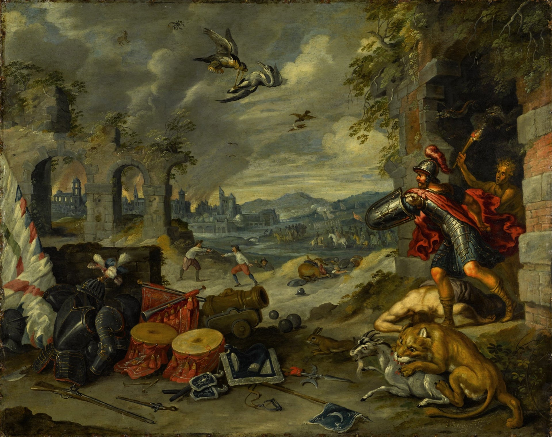 Une allégorie de la guerre - Jan Brueghel le Jeune image 1 copie peinte à la main à l’huile