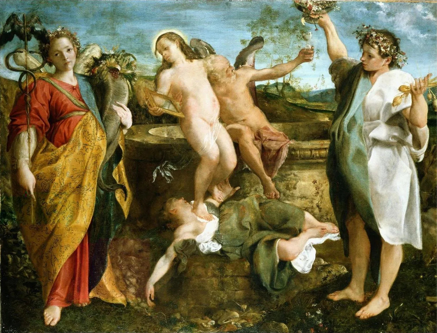 Une allégorie de la vérité et du temps - Annibale Carracci image 1 tableau peint à l’huile sur toile