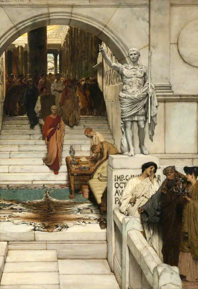 Une audience chez Agrippa - Lawrence Alma-Tadema image 1 reproduction artisanale de tableau