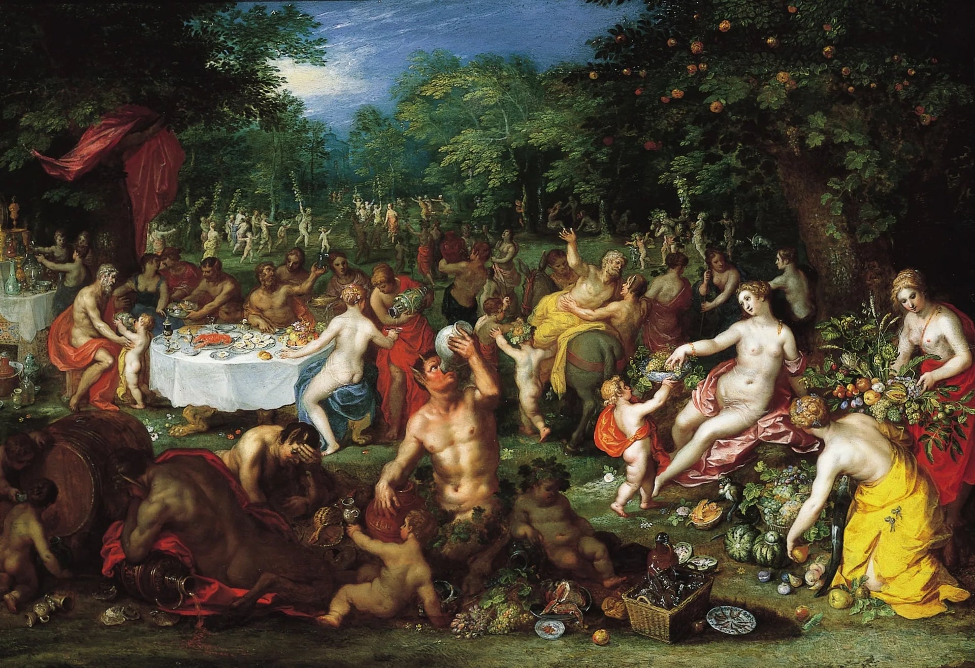 Une bacchanale - Jan Brueghel l'Ancien image 1 tableau peint à l’huile sur toile