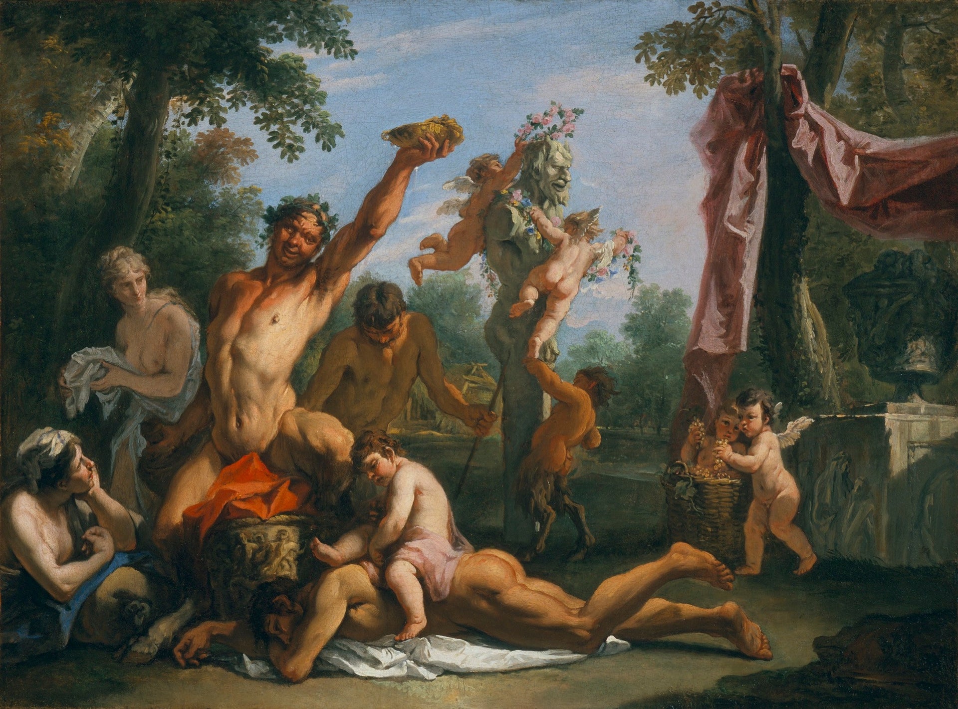 Une Bacchanale - Sebastiano Ricci image 1 copie peinte à la main à l’huile